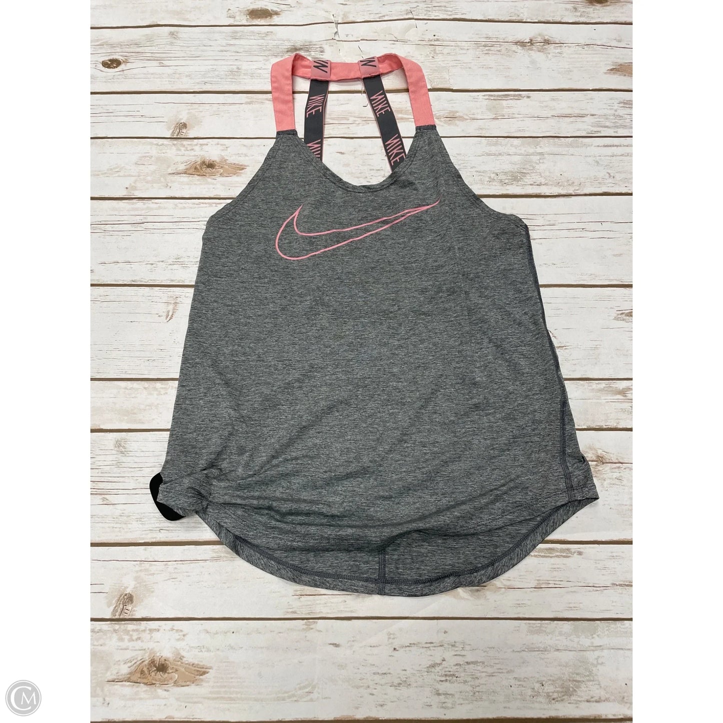Athletic Tank Top By Nike Apparel In Grey, Size: S