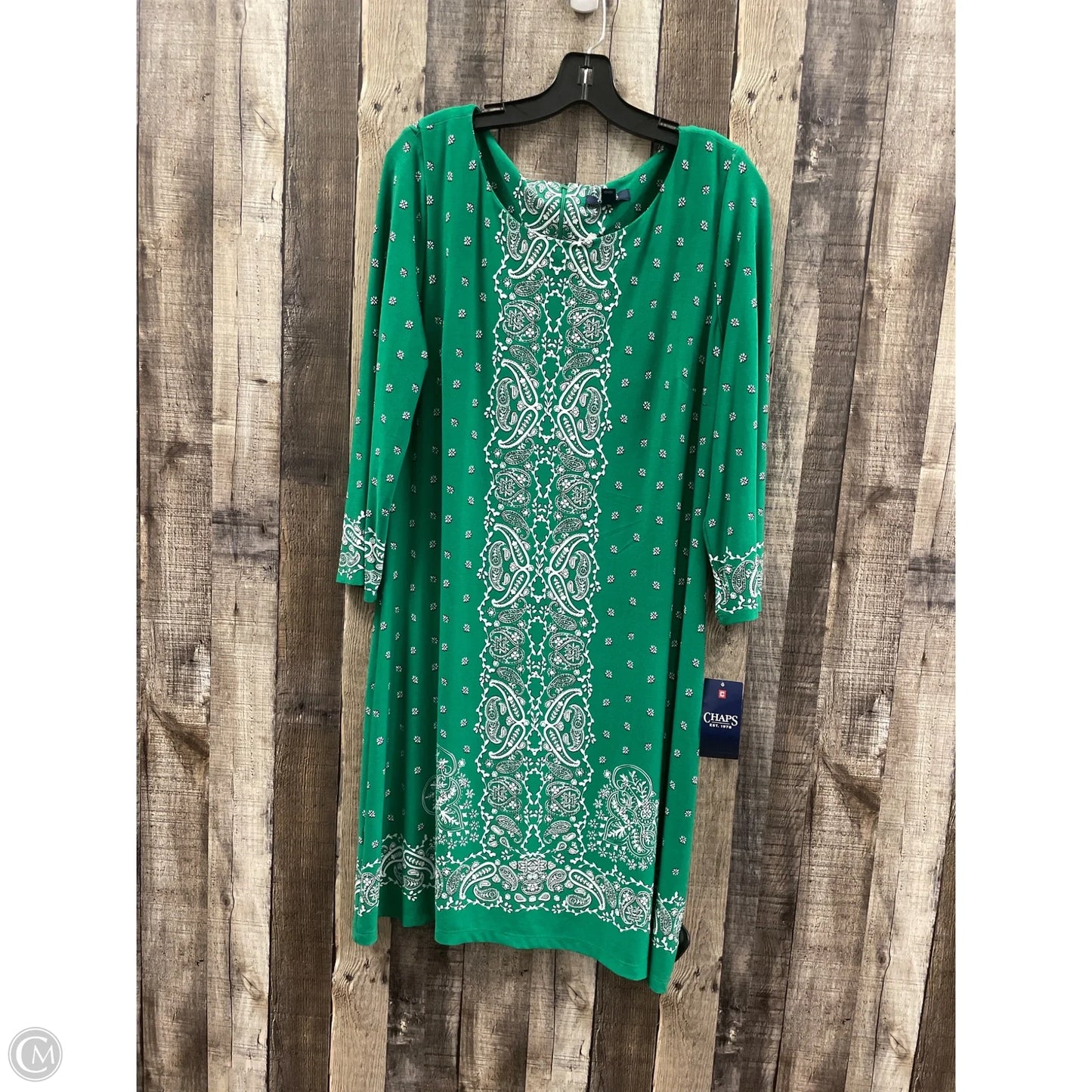 Dress Casual Midi By Chaps In Grey, Size: L