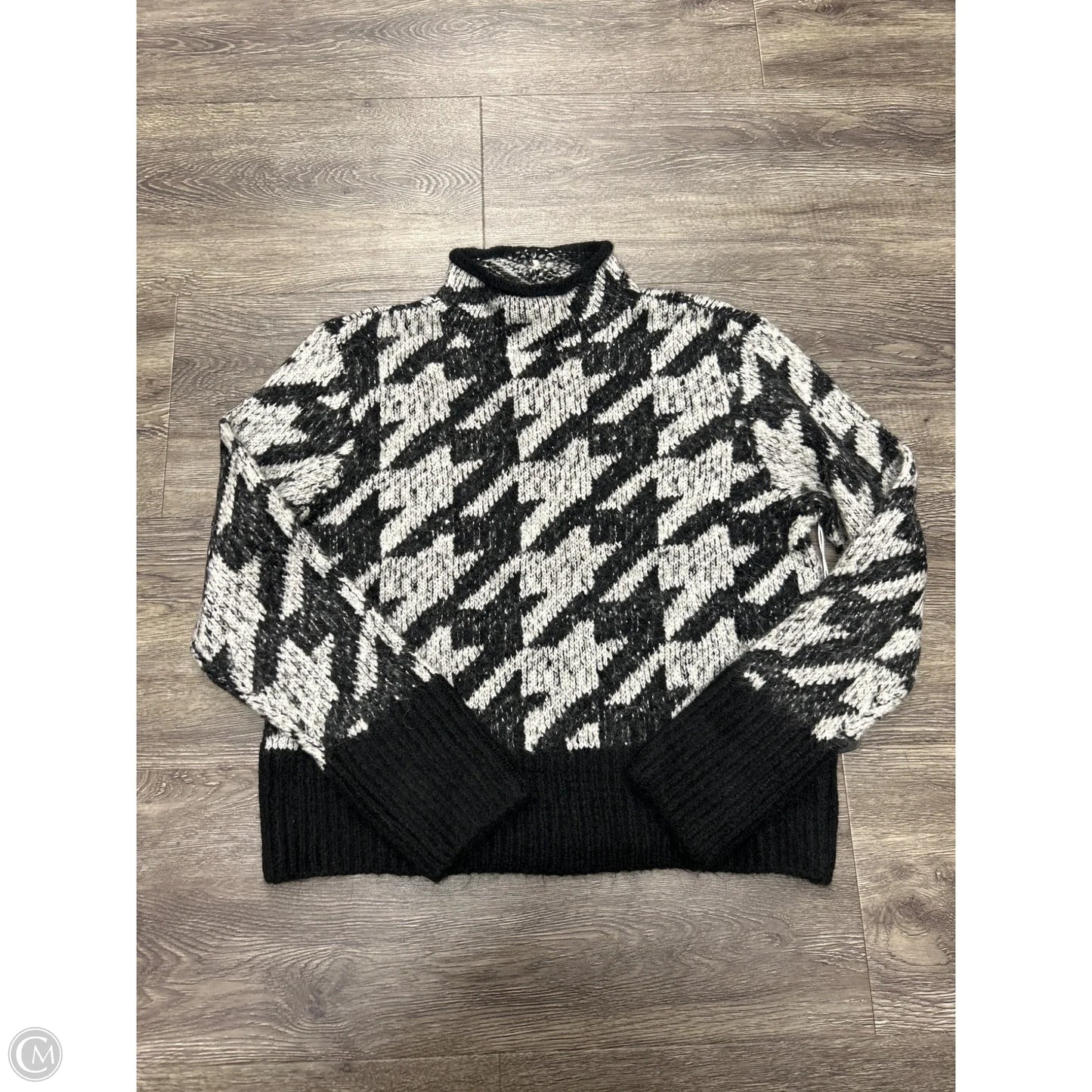 Sweater By Worthington In Black & Grey, Size: Lp