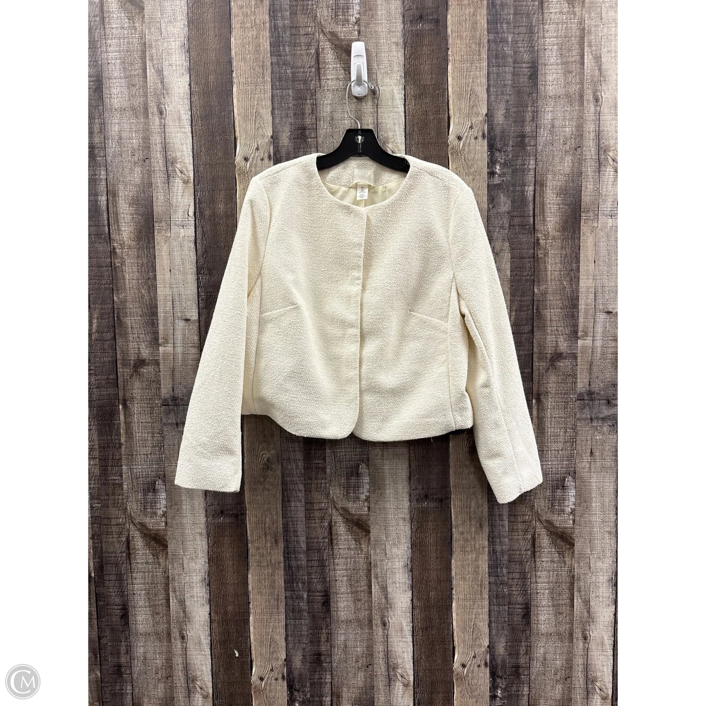 Blazer By H&m In Ivory, Size: L