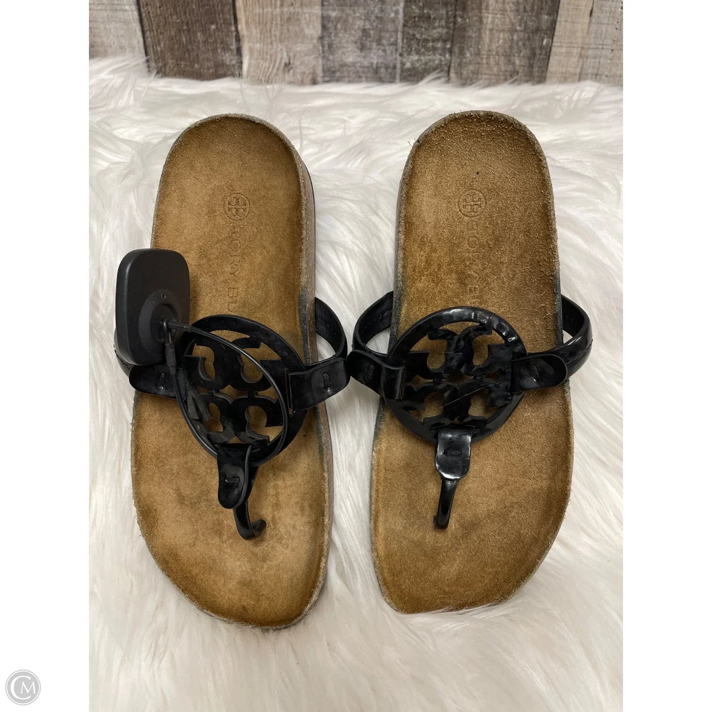 Sandals Designer By Tory Burch In Black, Size: 5