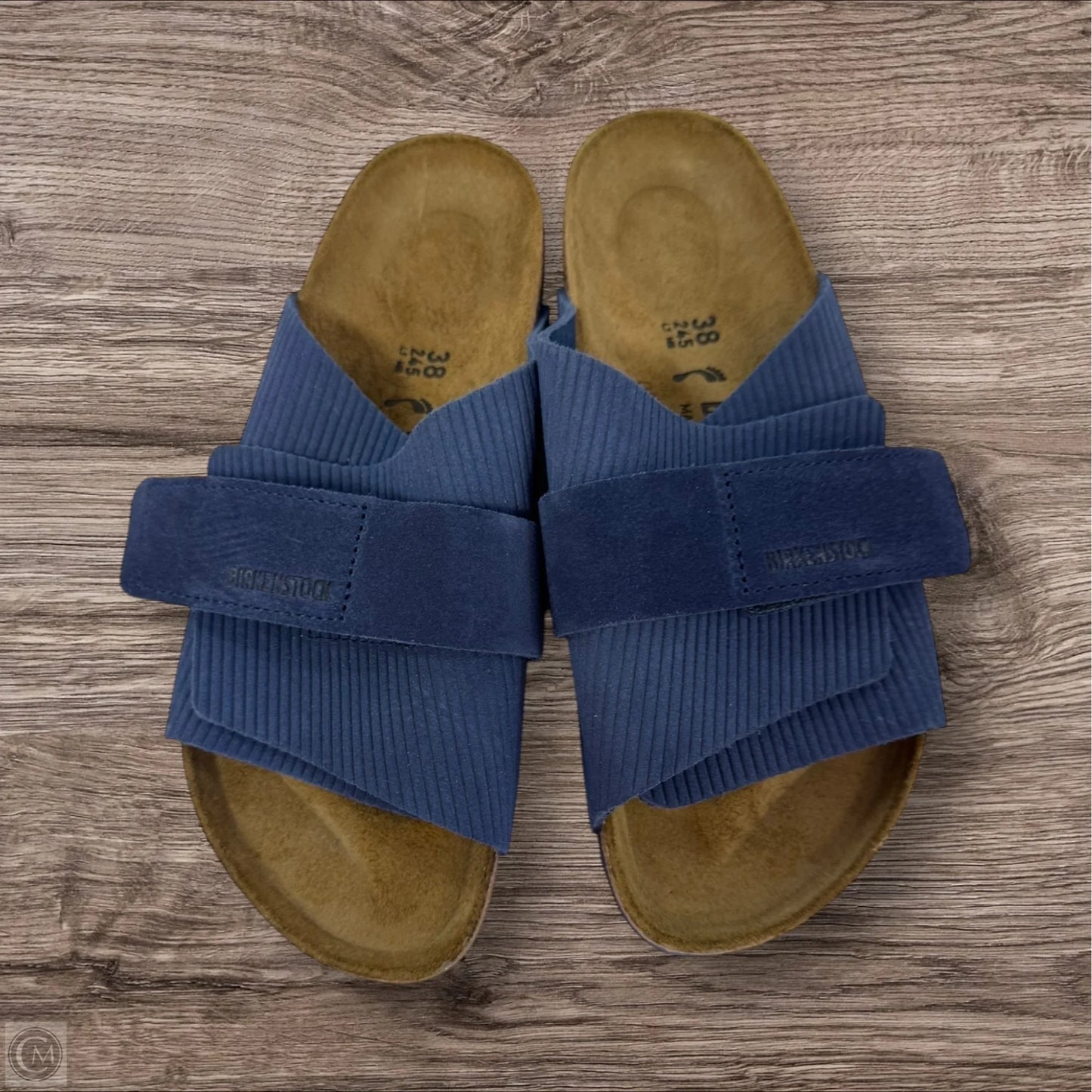 Sandals Flats By Birkenstock In Navy, Size: 7