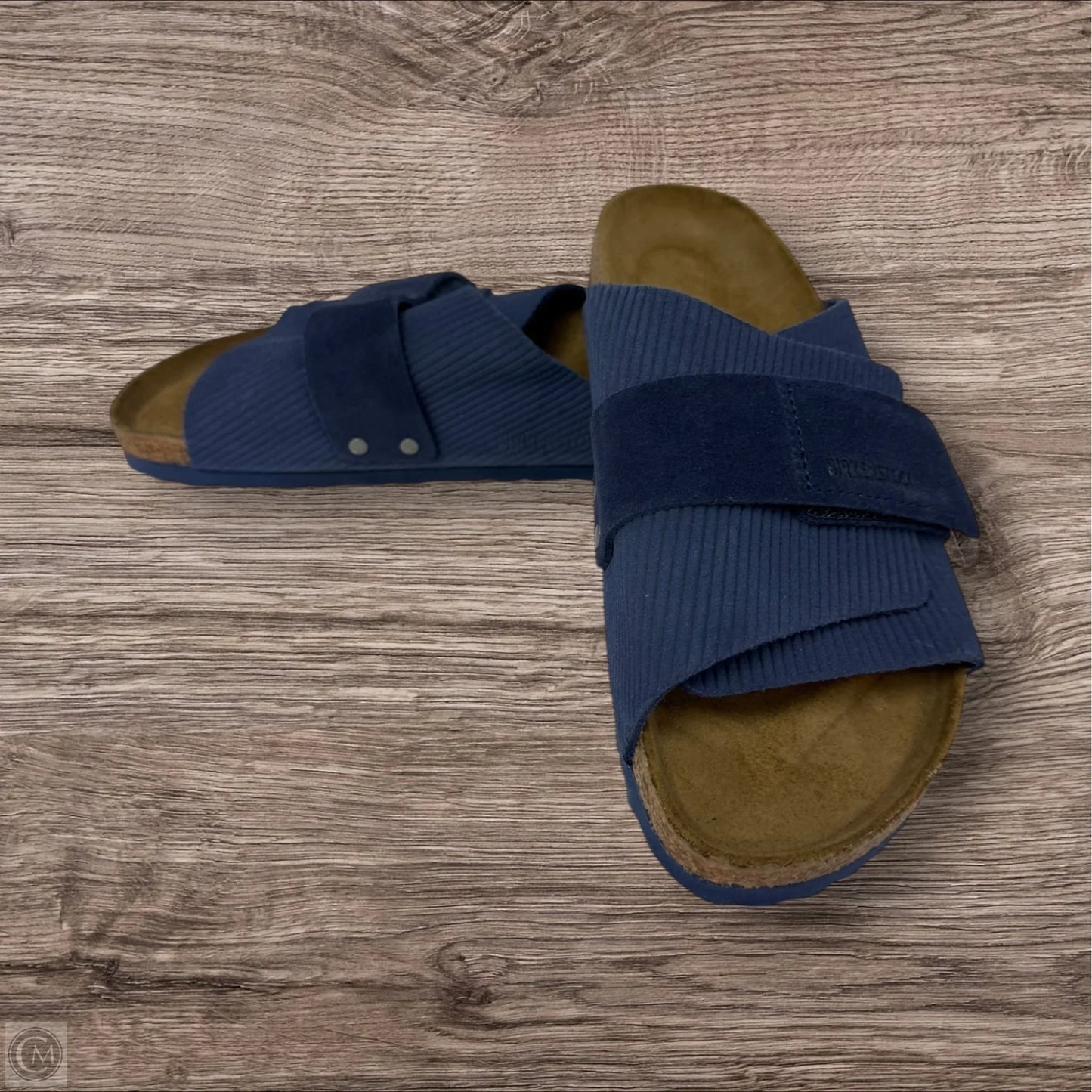 Sandals Flats By Birkenstock In Navy, Size: 7