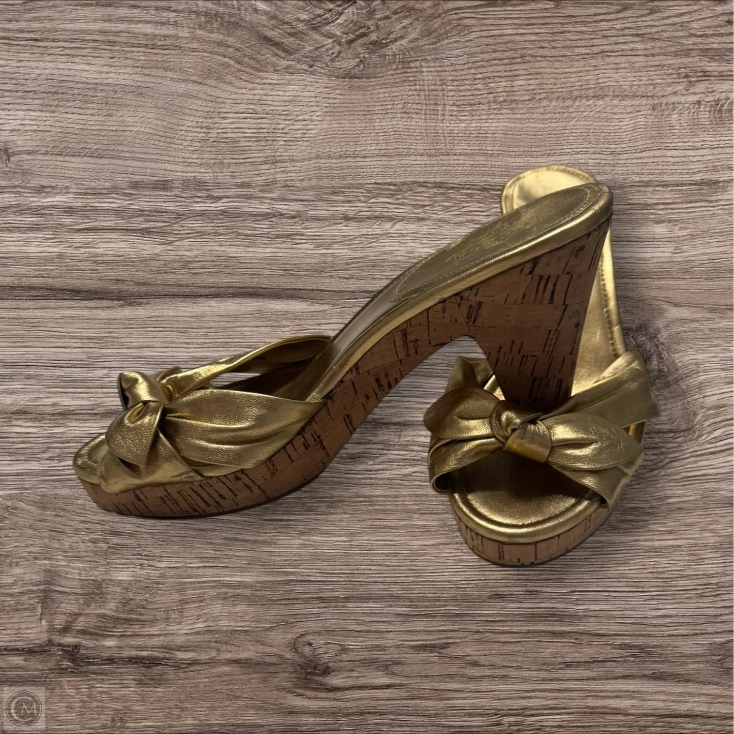 Shoes Designer By Coach In Gold, Size: 7.5