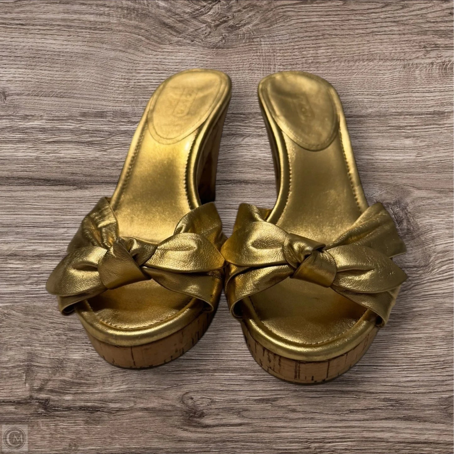 Shoes Designer By Coach In Gold, Size: 7.5