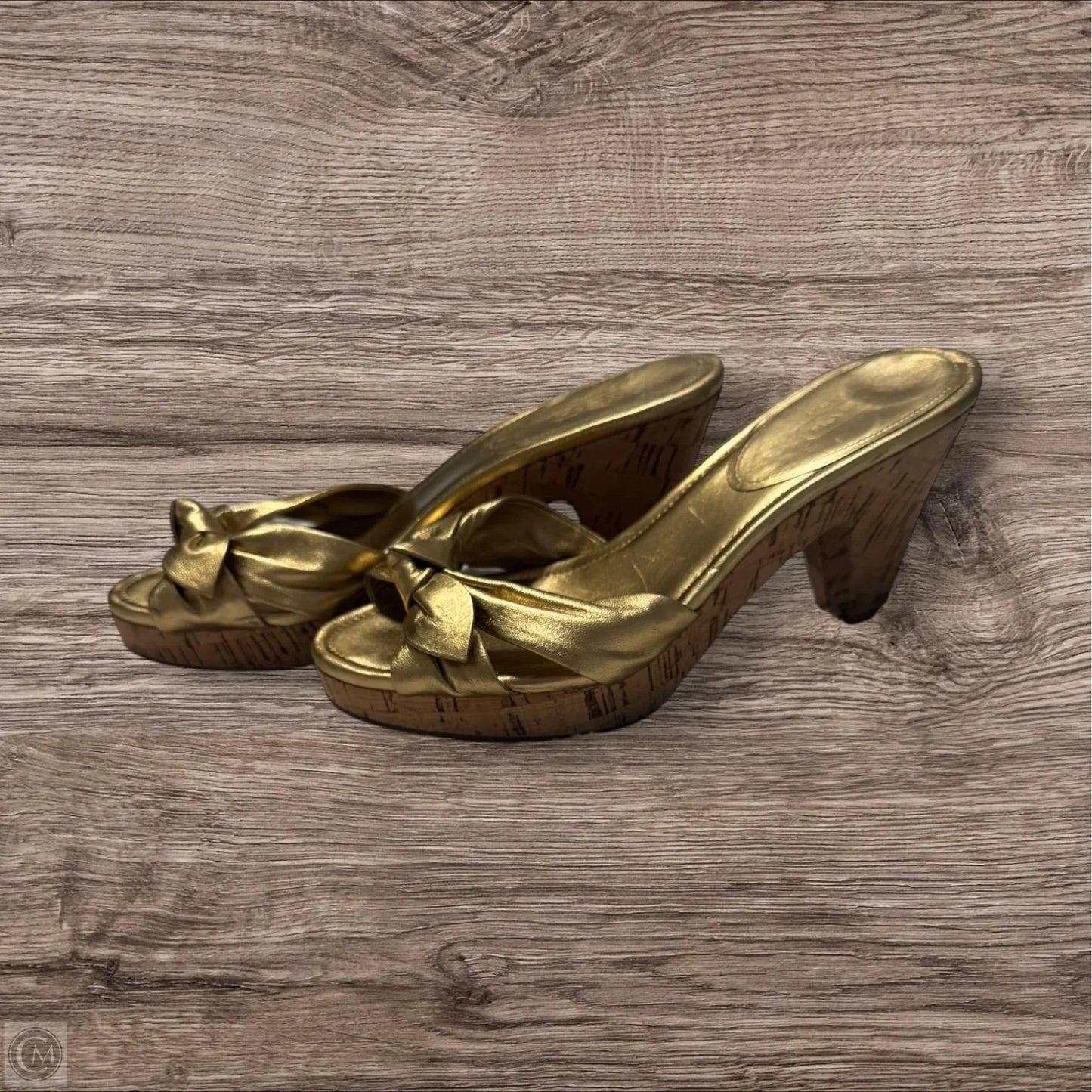 Shoes Designer By Coach In Gold, Size: 7.5