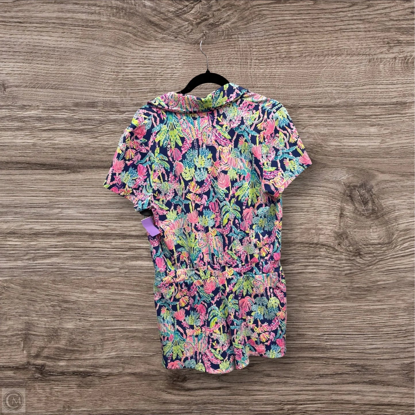Romper Designer By Lilly Pulitzer In Blue & Pink, Size: L
