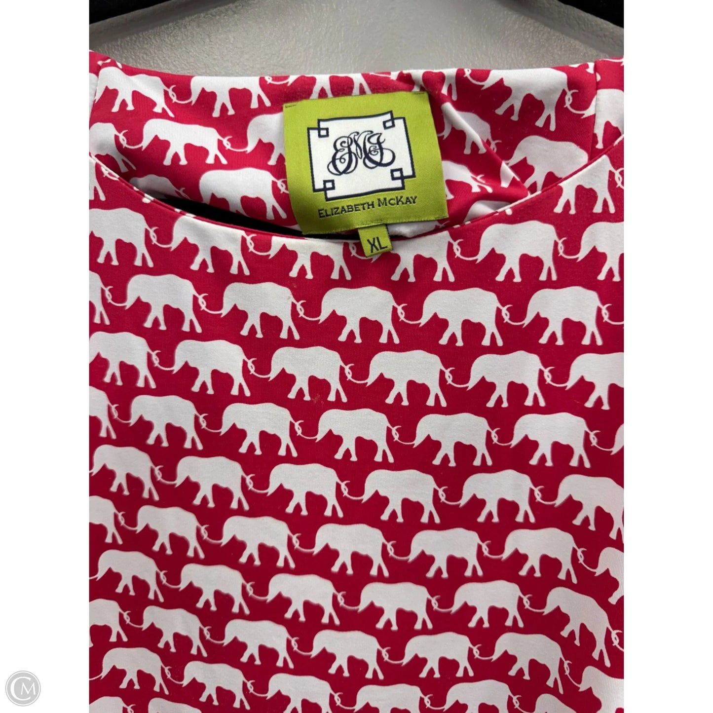 Tunic 3/4 Sleeve By Elizabeth Mckay In Red & White, Size: Xl