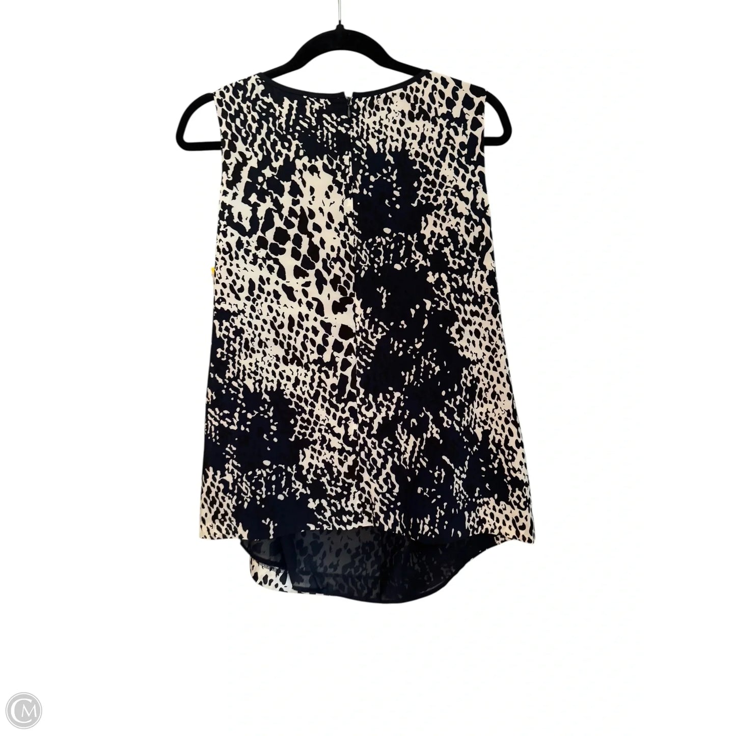 Blouse Sleeveless By Chaus In Black & Blue, Size: 12
