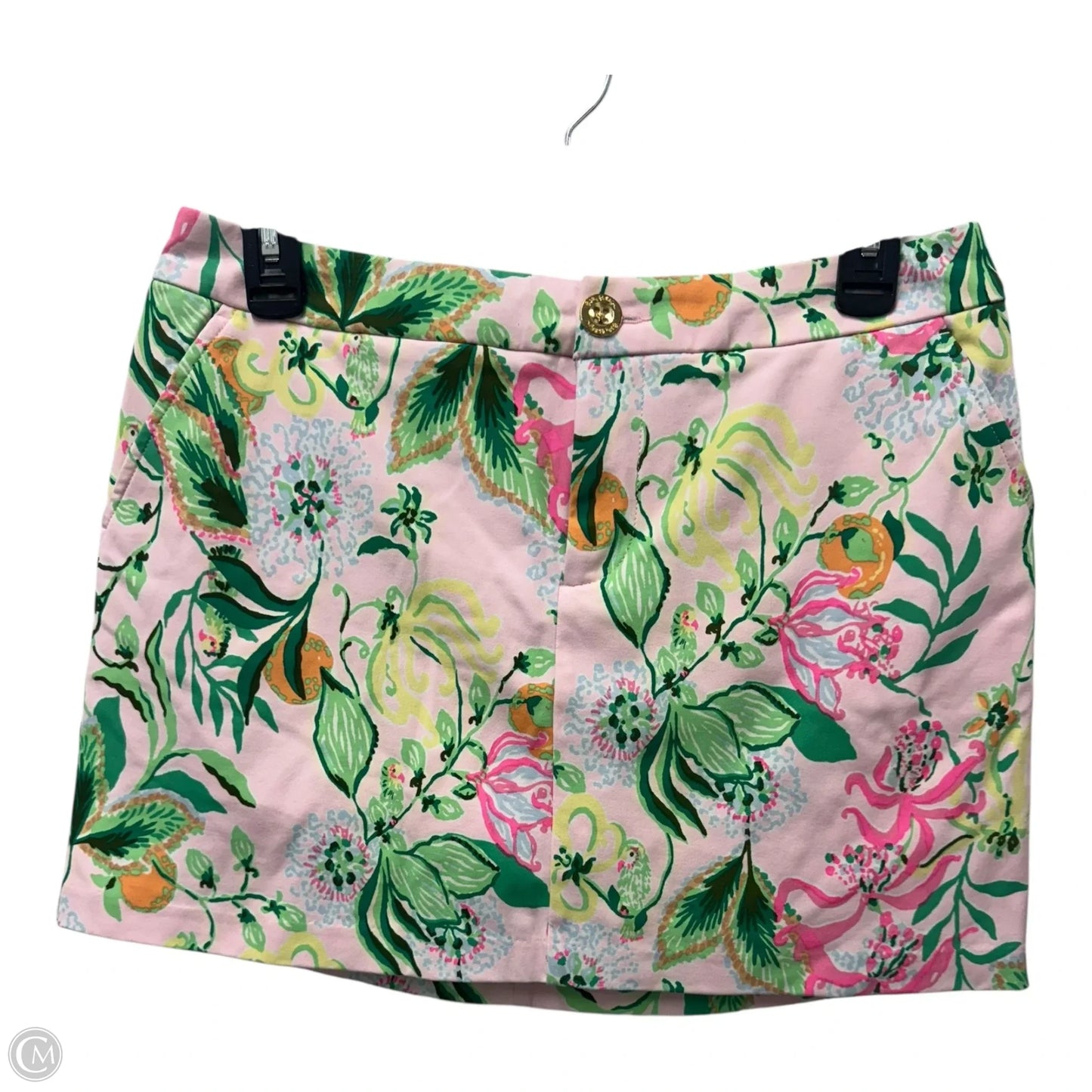 Skirt Designer By Lilly Pulitzer In Green & Pink, Size: 4