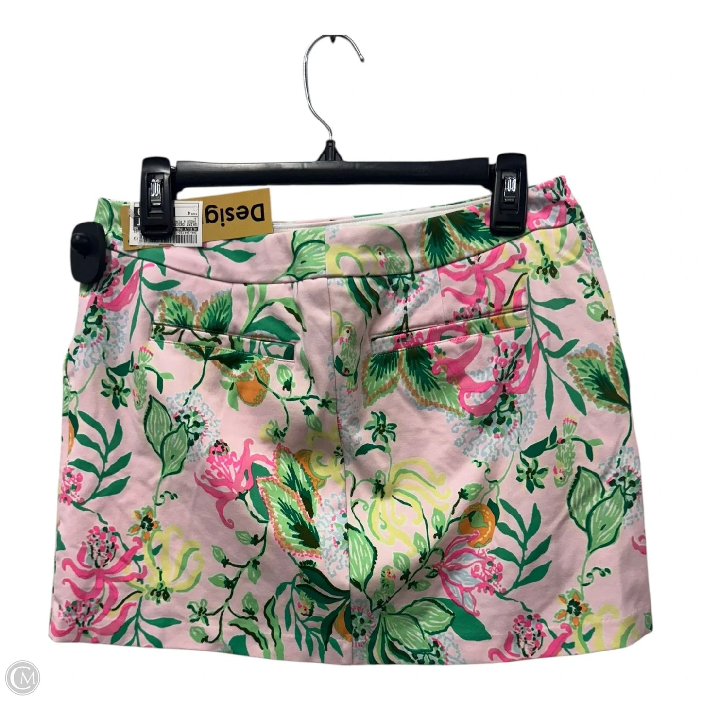 Skirt Designer By Lilly Pulitzer In Green & Pink, Size: 4