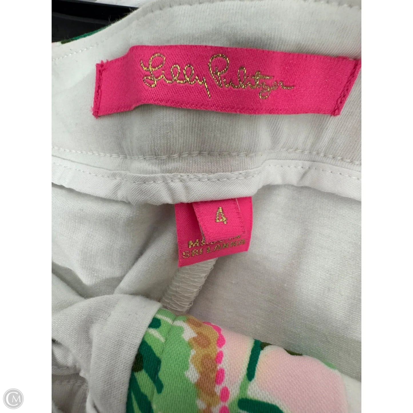 Skirt Designer By Lilly Pulitzer In Green & Pink, Size: 4