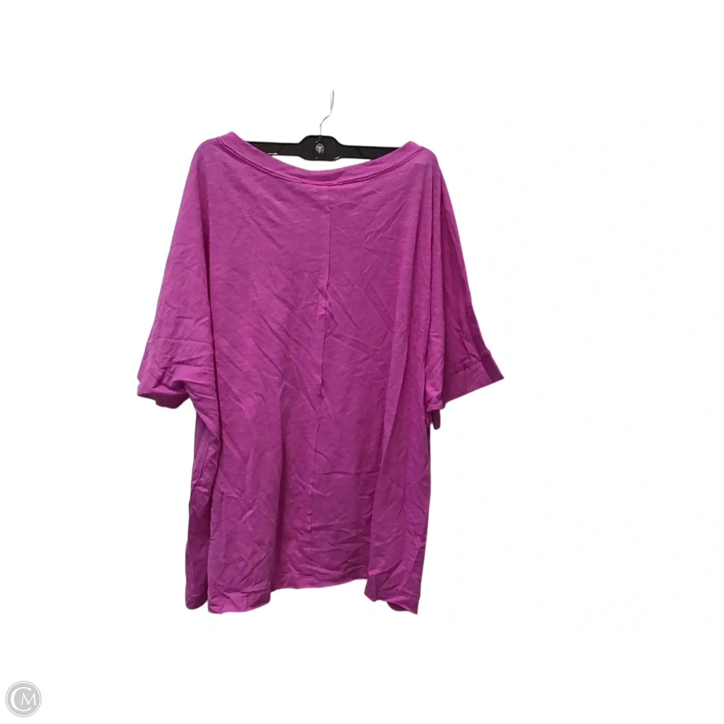 Top Short Sleeve By Andree By Unit In Pink, Size: 1x