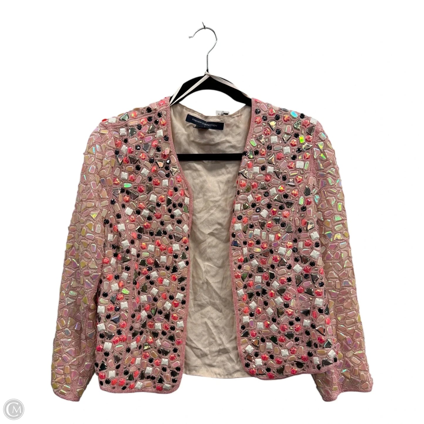 Jacket Other By French Connection In Pink & White, Size: 10