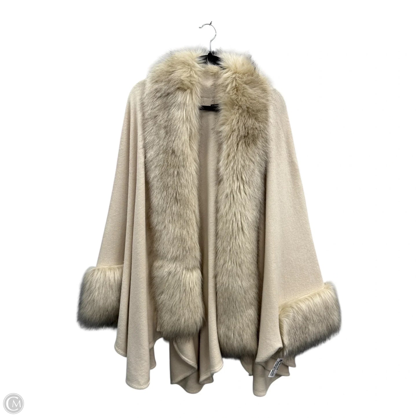 Poncho By Clothes Mentor In Cream, Size: M