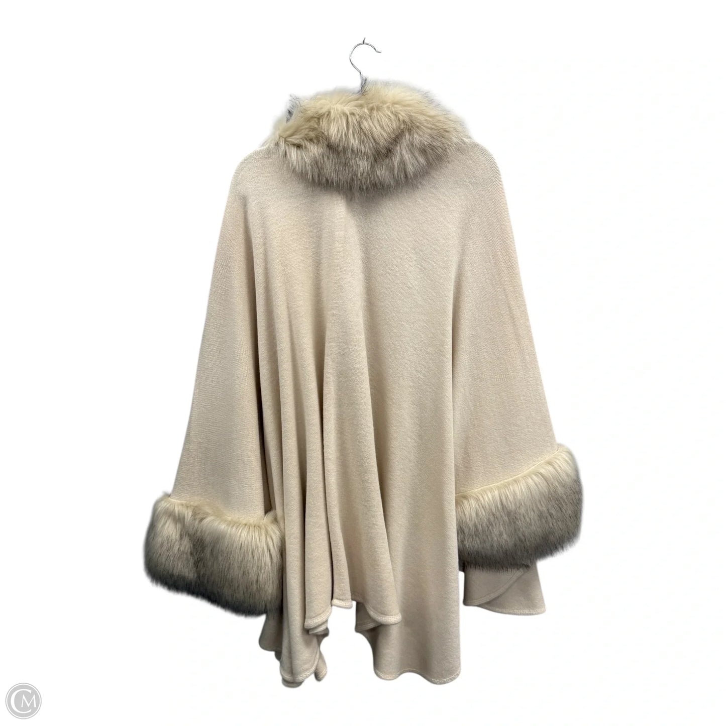 Poncho By Clothes Mentor In Cream, Size: M