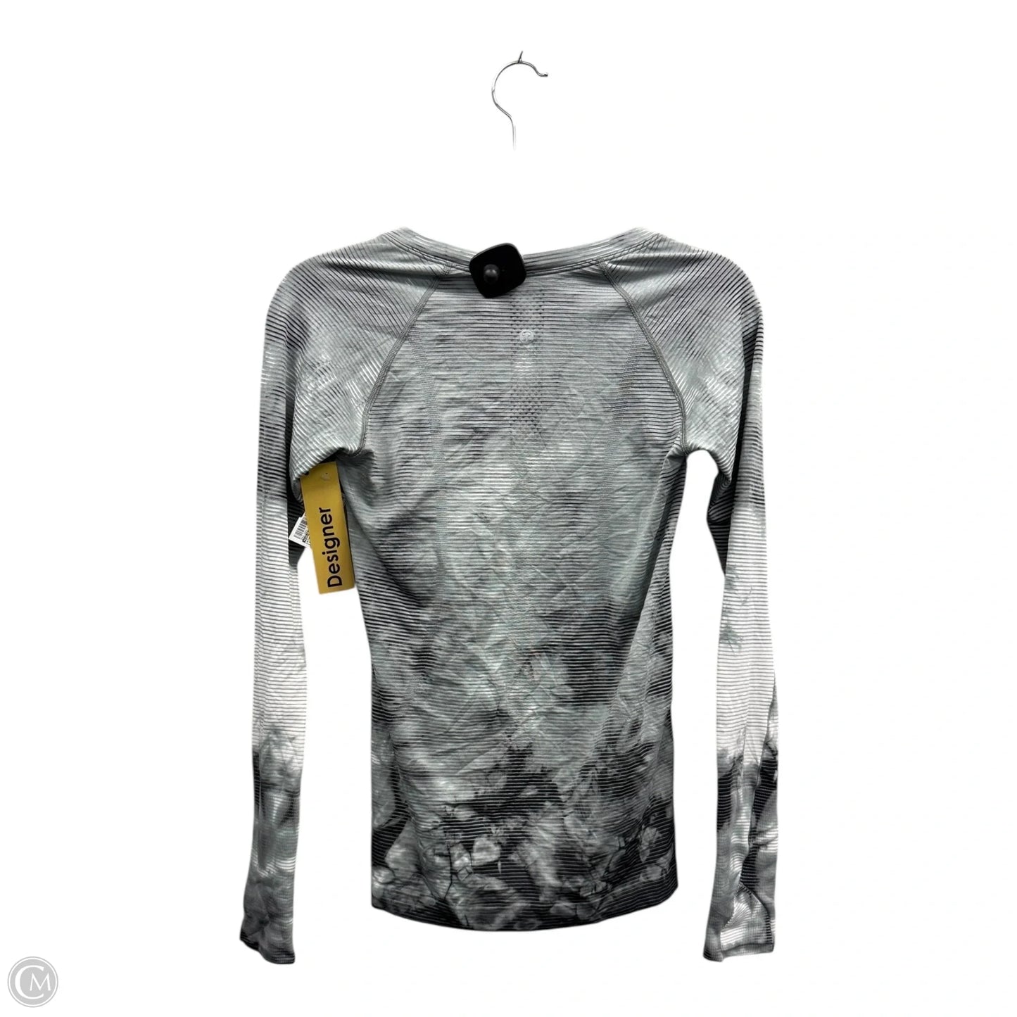 Athletic Top Long Sleeve Crewneck By Lululemon In Black & Grey, Size: 6