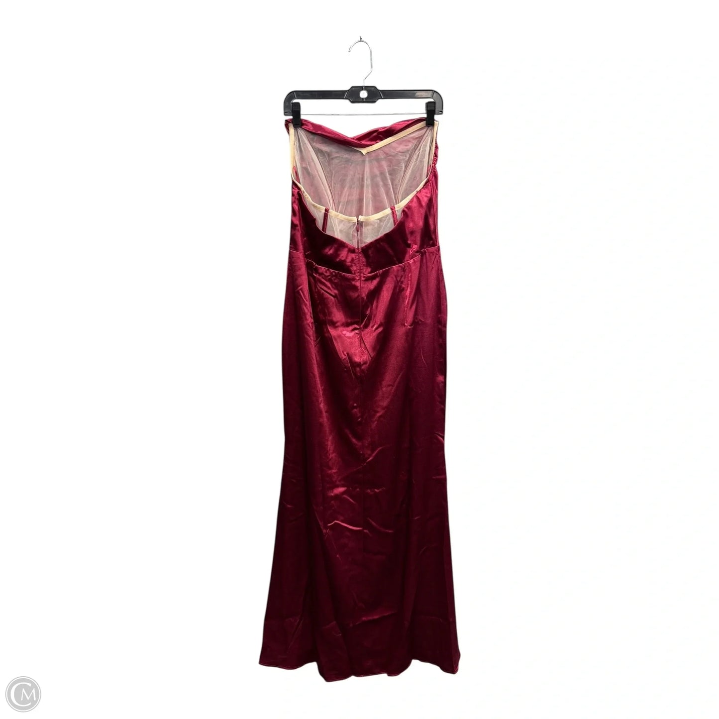 Dress Party Long By Fashion Nova In Maroon, Size: 1x