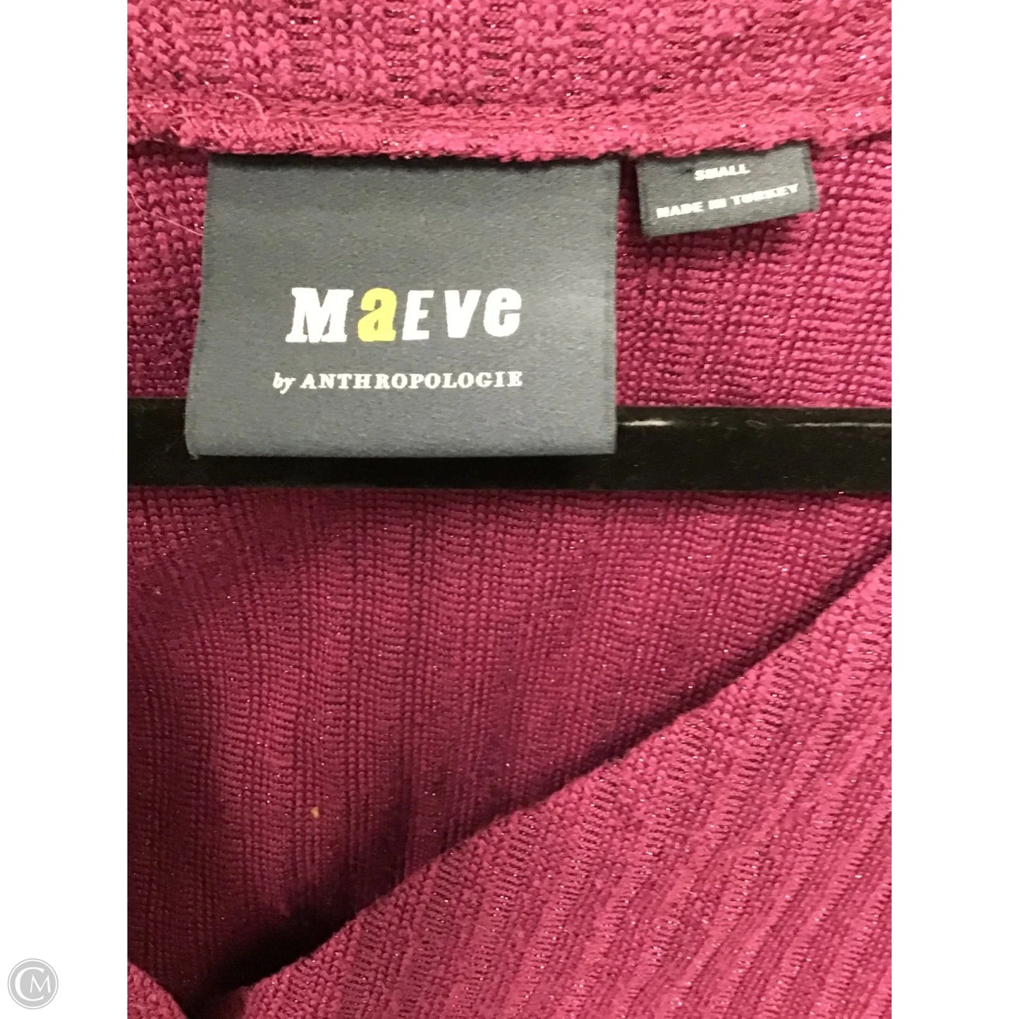 Sweater Cardigan By Maeve In Maroon, Size: S