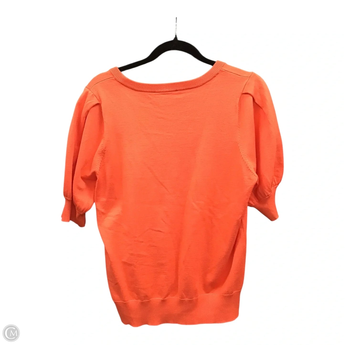 Sweater Short Sleeve By Dkny In Orange, Size: L