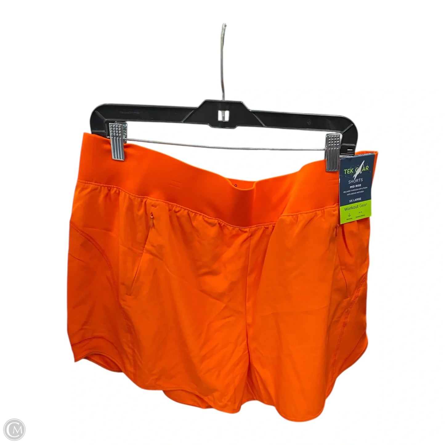 Athletic Shorts By Tek Gear In Orange, Size: Xxl