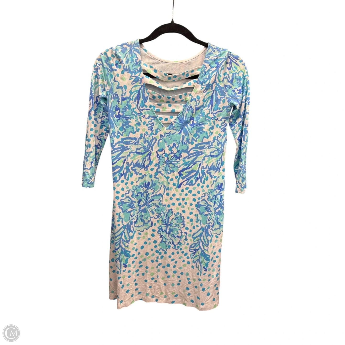 Dress Designer By Lilly Pulitzer In Blue & White, Size: Xxs