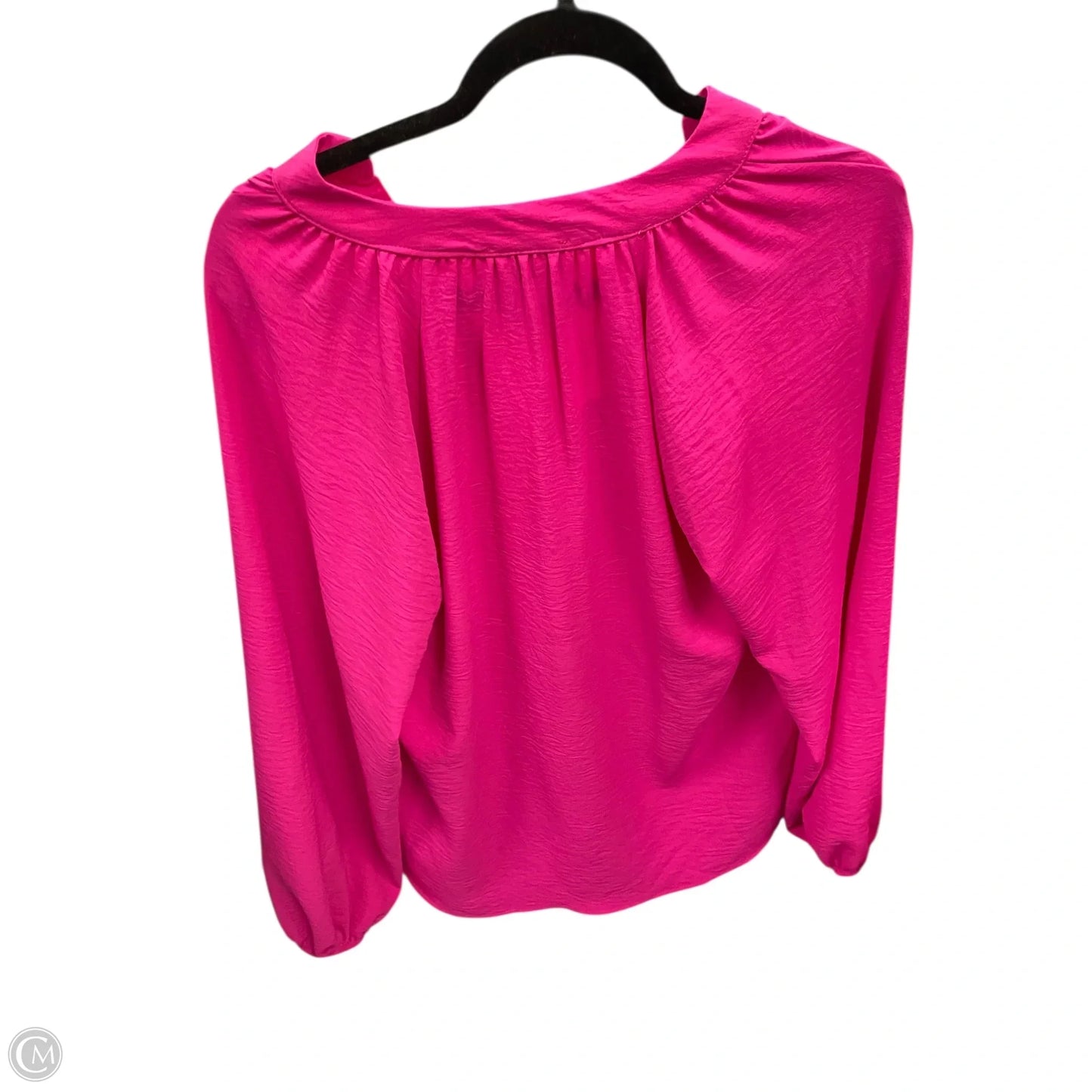 Blouse Long Sleeve By Entro In Pink, Size: S