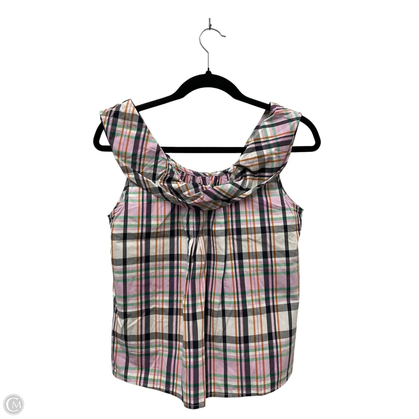 Top Sleeveless By J. Crew In Plaid Pattern, Size: Xs