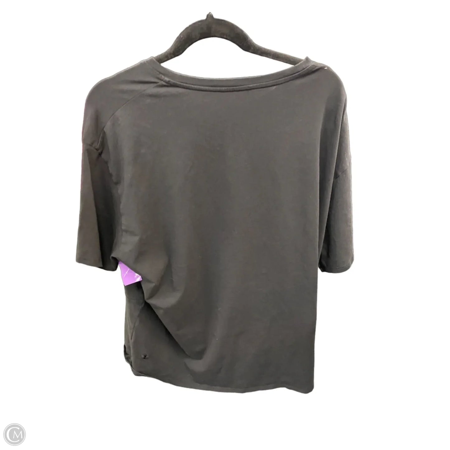Athletic Top Short Sleeve By Lululemon In Black, Size: Xl