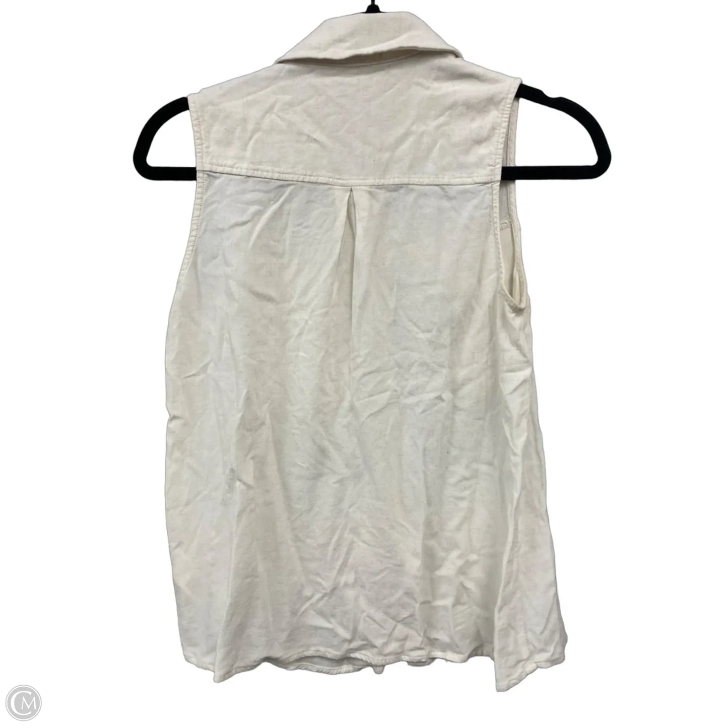Top Sleeveless By Clothes Mentor In Cream, Size: S