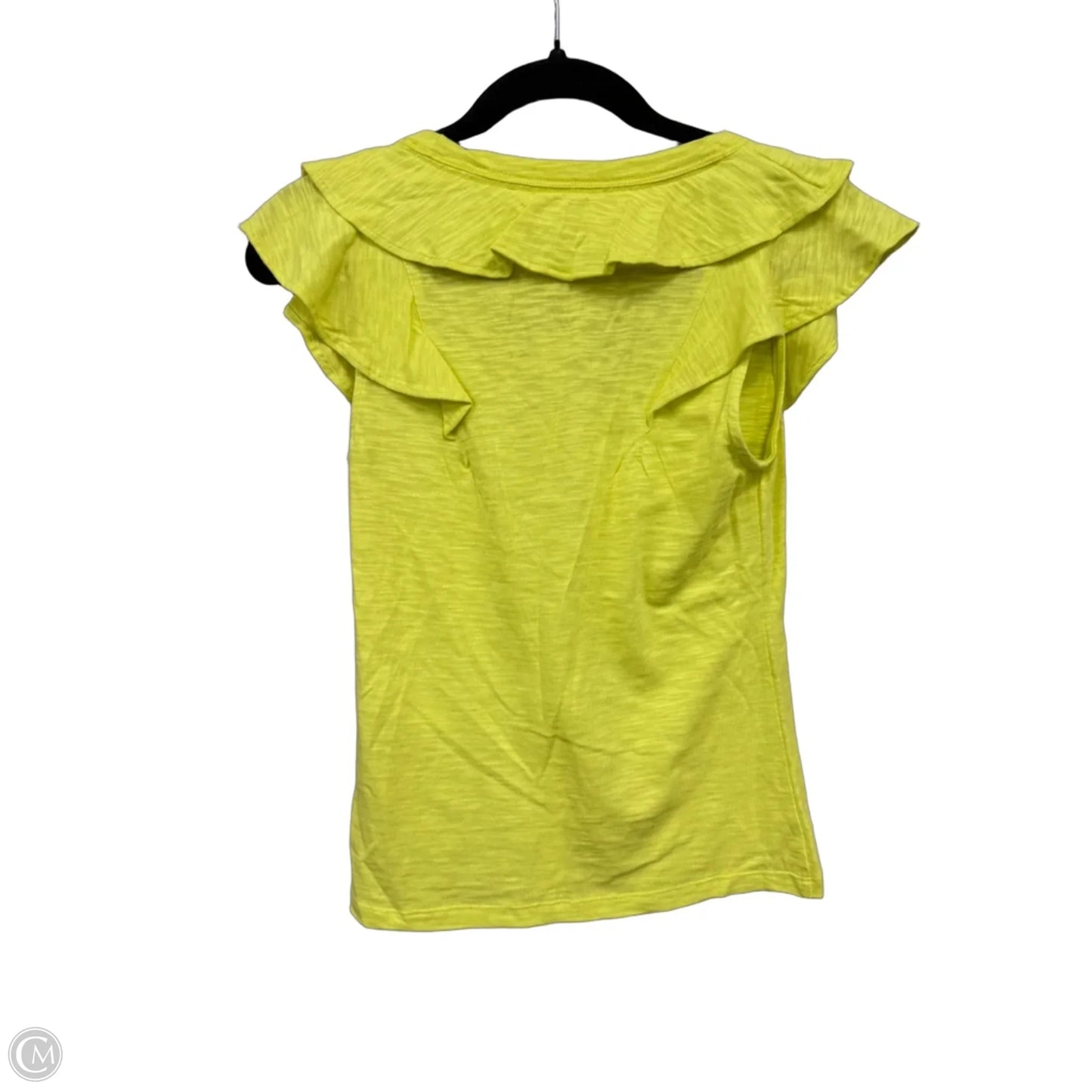 Top Short Sleeve By White House Black Market In Chartreuse, Size: Xxs