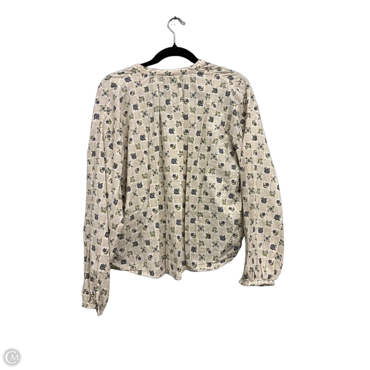 Top Long Sleeve By Universal Thread In Blue & Cream, Size: Xs