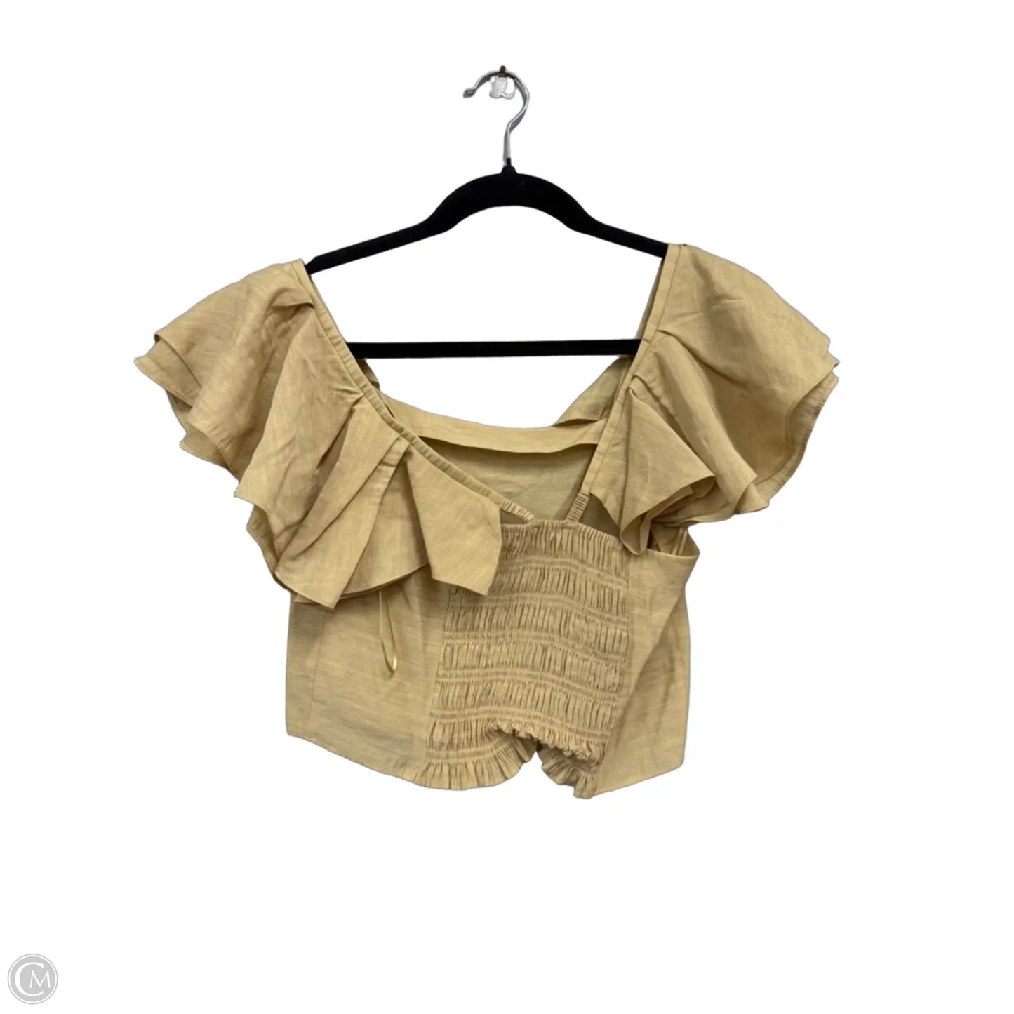 Blouse Short Sleeve By Vince In Cream, Size: Xs