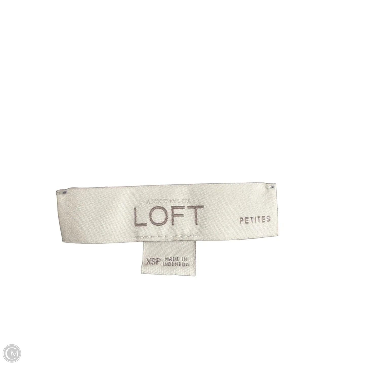 Blouse Long Sleeve By Loft In Blue & Cream, Size: Xsp