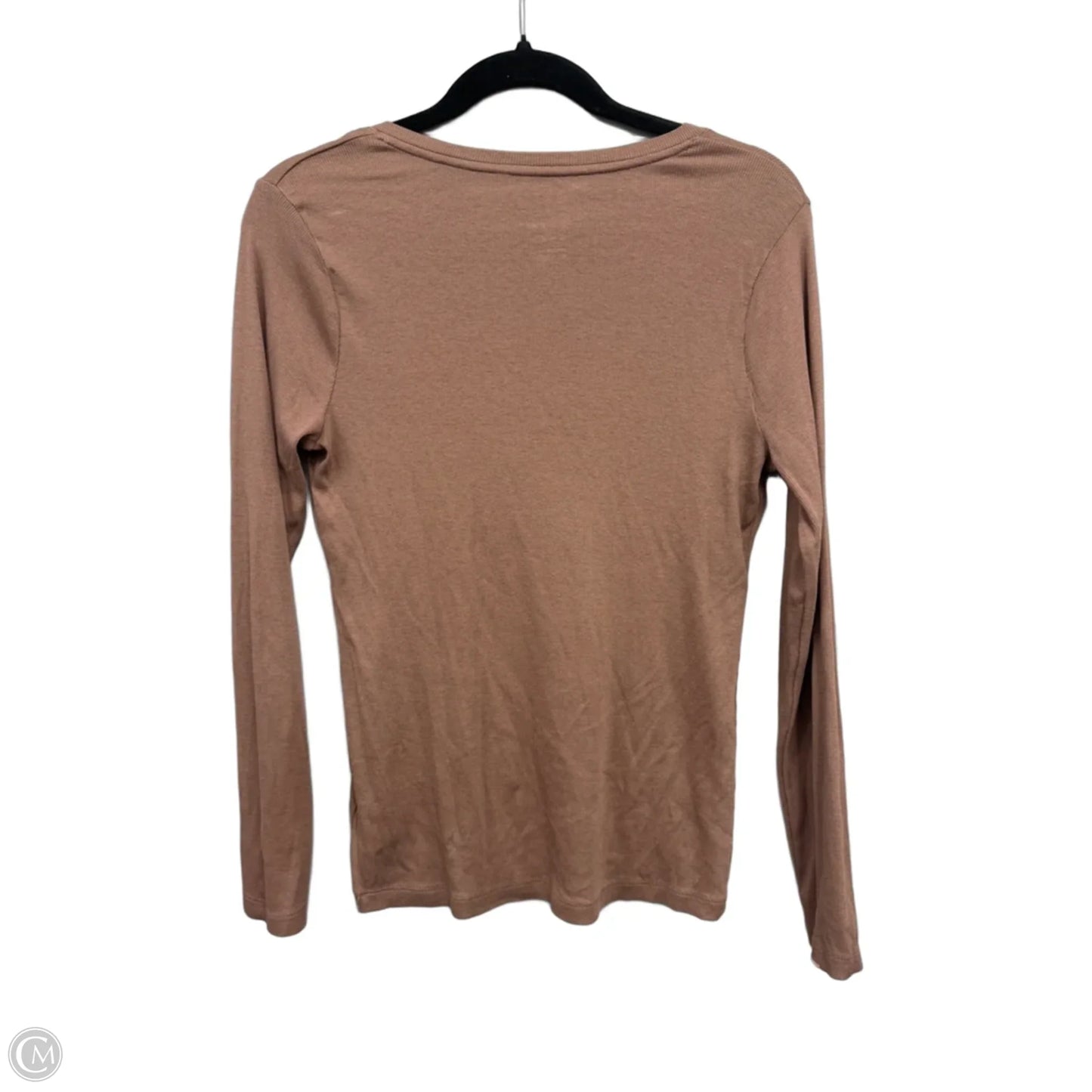 Top Long Sleeve Basic By A New Day In Brown, Size: M