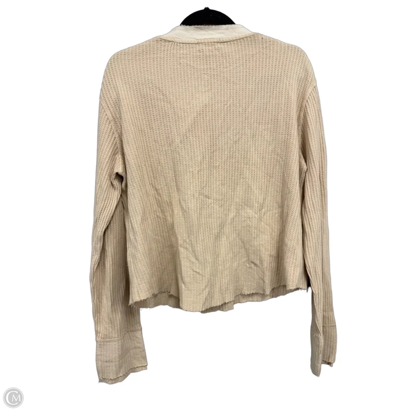 Top Long Sleeve By Elan In Beige, Size: L
