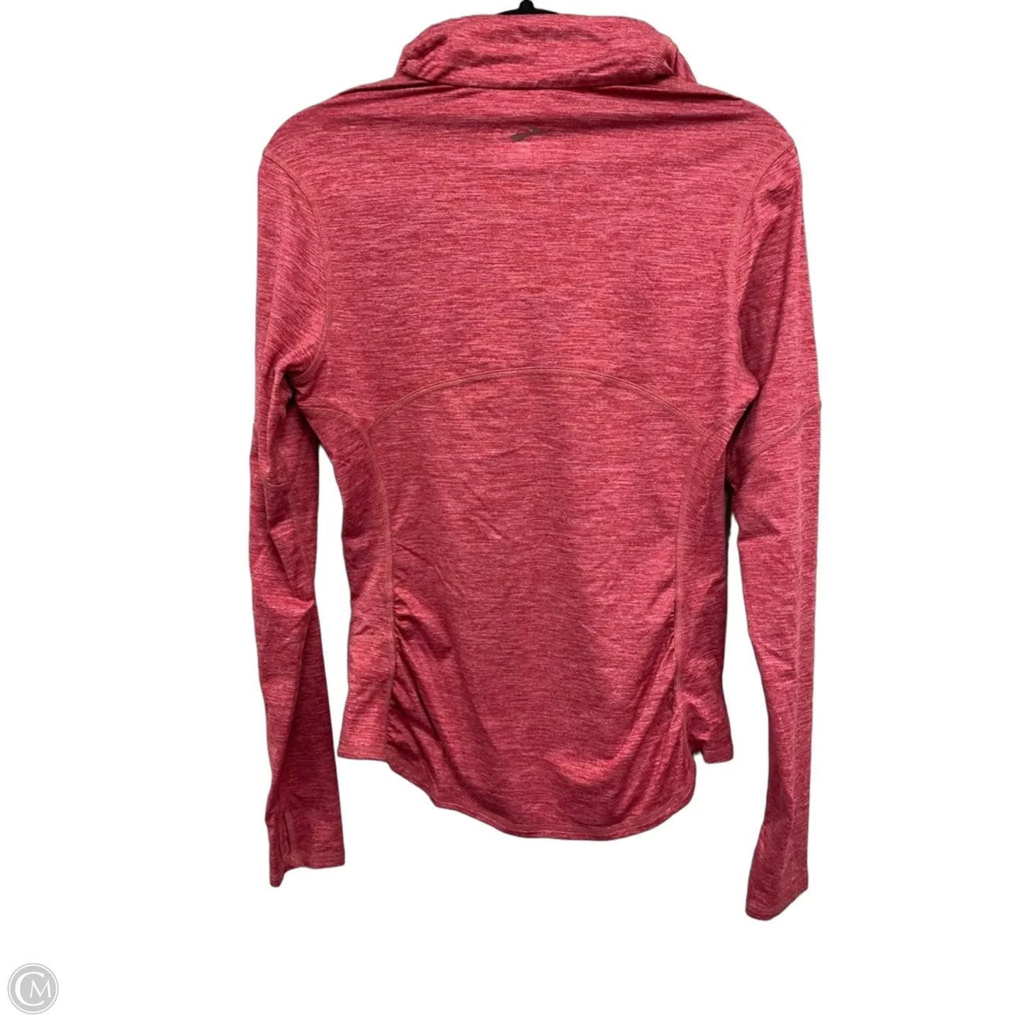 Athletic Top Long Sleeve Collar By Brooks In Red, Size: S