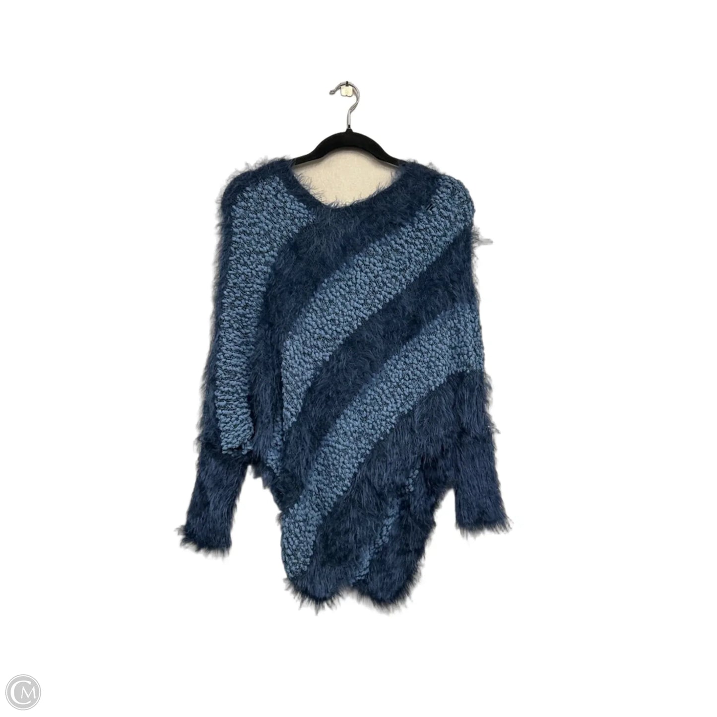 Poncho By Clothes Mentor In Blue, Size: S
