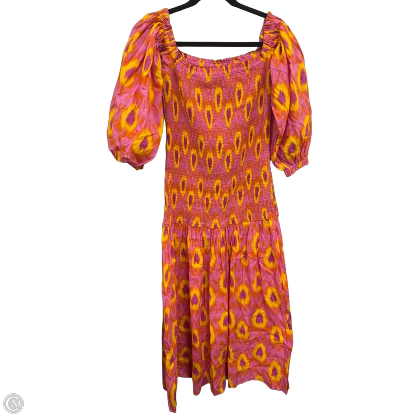 Dress Casual Maxi By Zara In Orange & Pink, Size: M