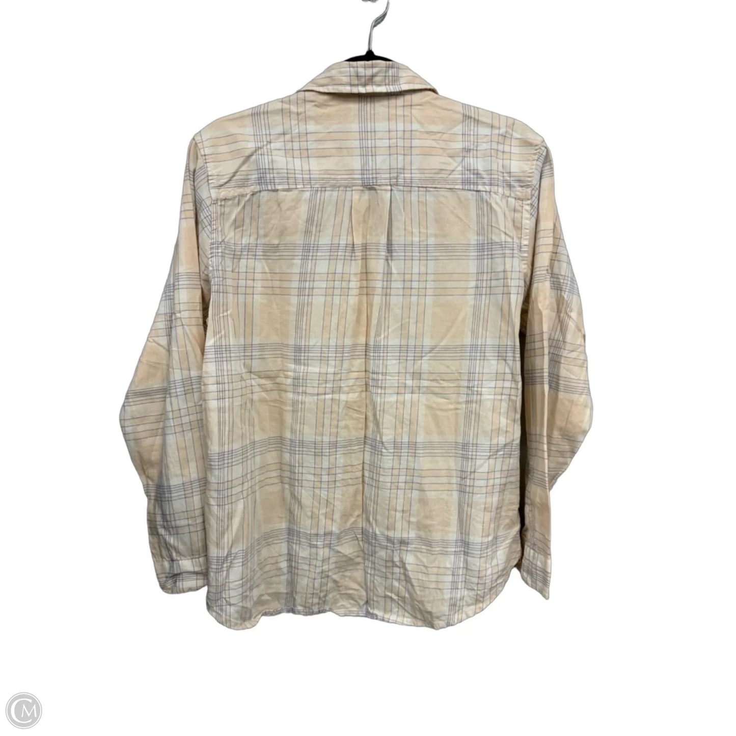 Blouse Long Sleeve By Rei In Peach, Size: S