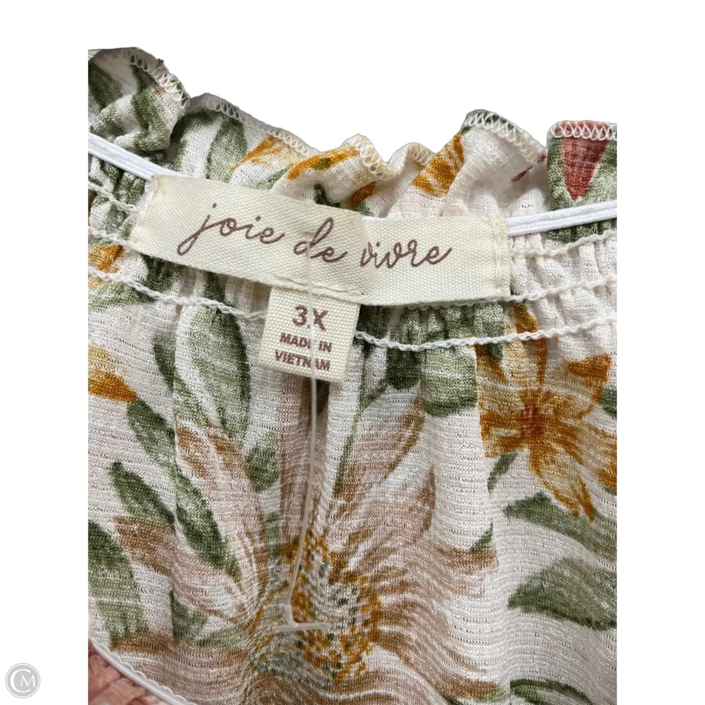 Top Short Sleeve By Joie In Floral Print, Size: 3x