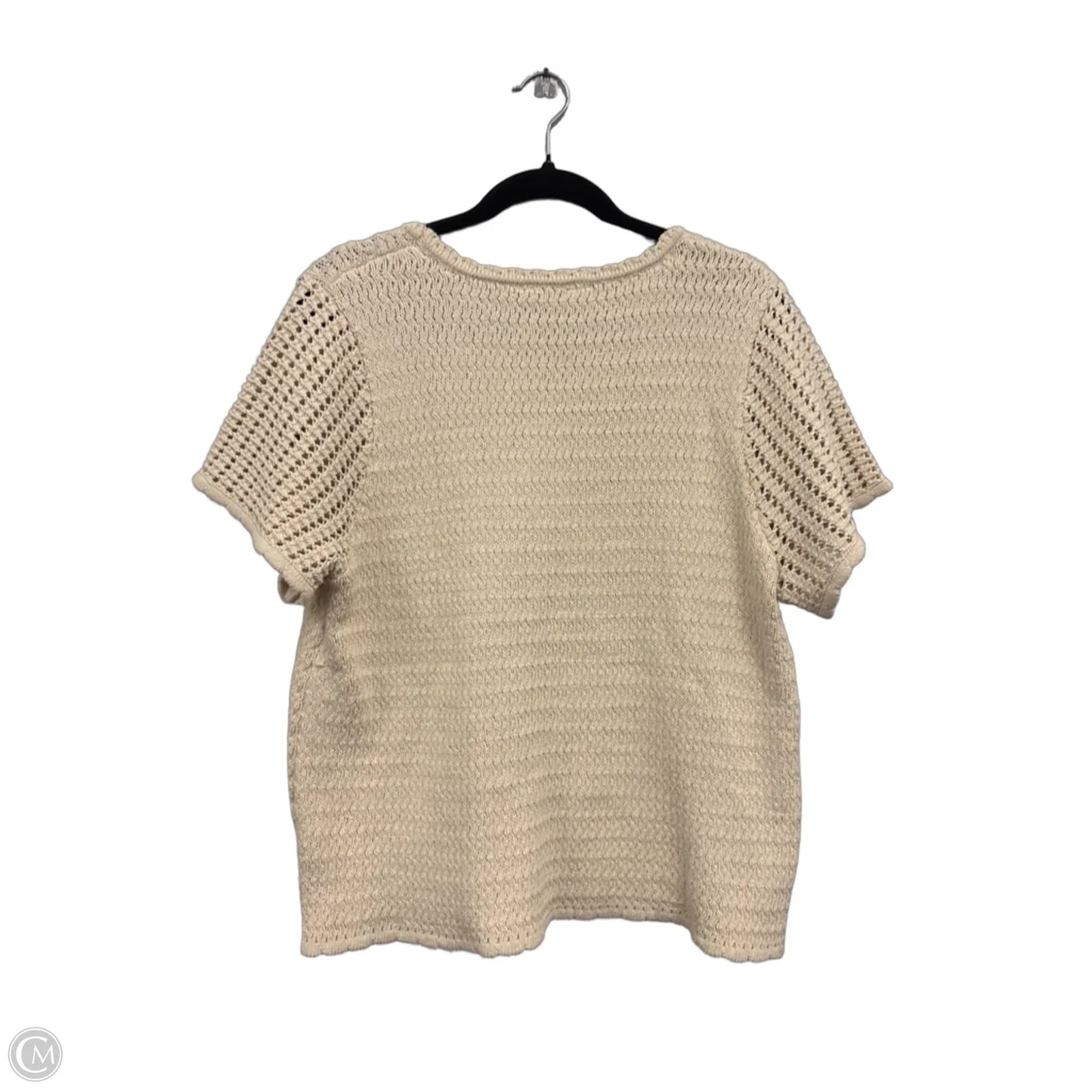 Sweater Short Sleeve By Time And Tru In Beige, Size: Xl