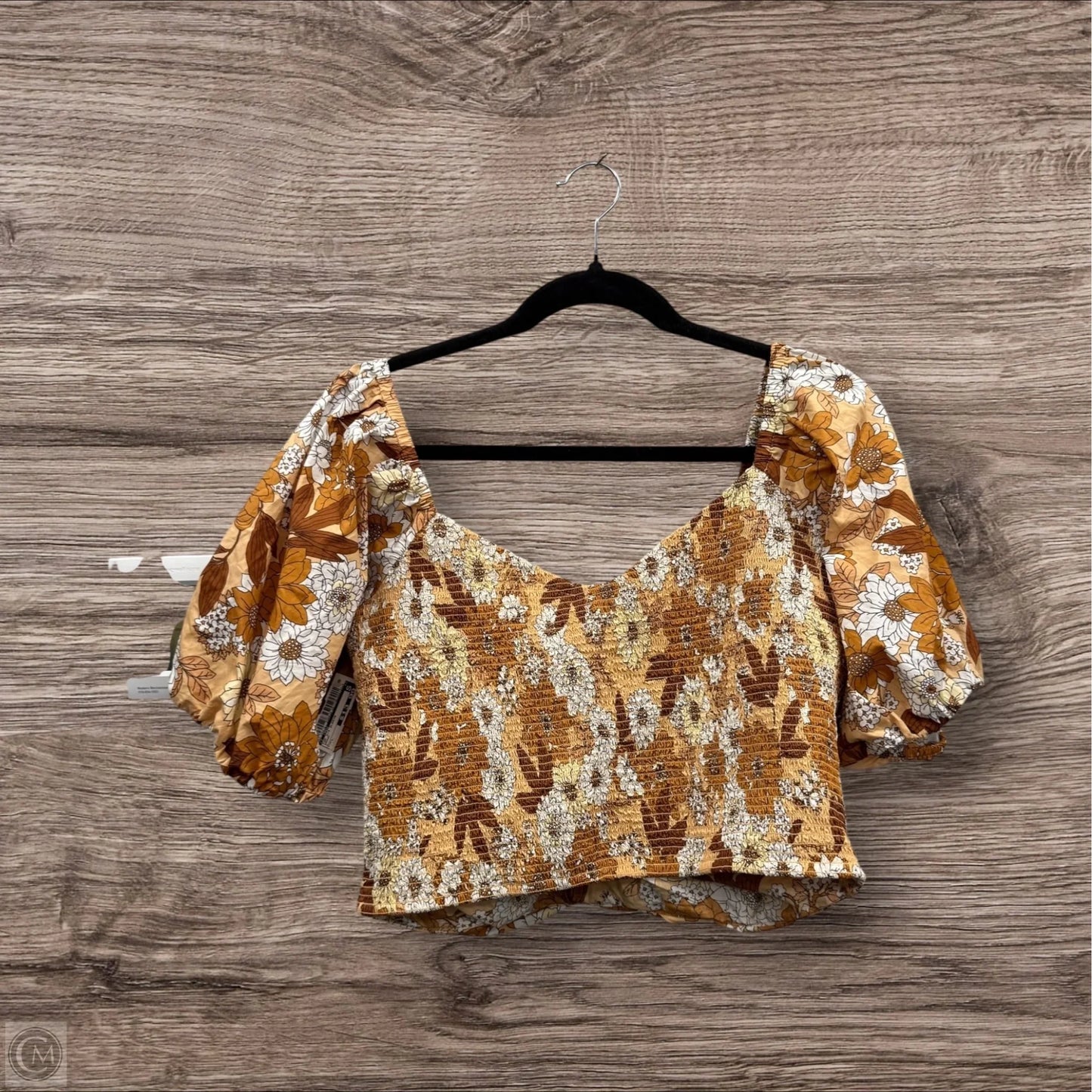 Top 3/4 Sleeve By J. Crew In Brown, Size: L