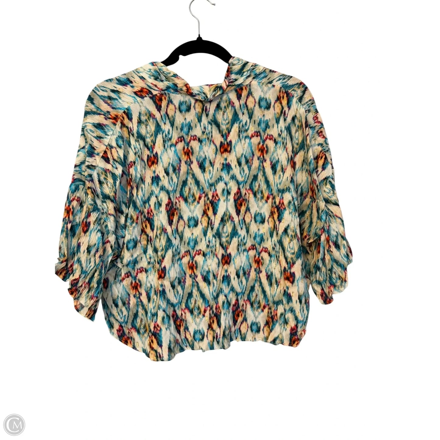 Top Short Sleeve By Zara In Multi-colored, Size: L