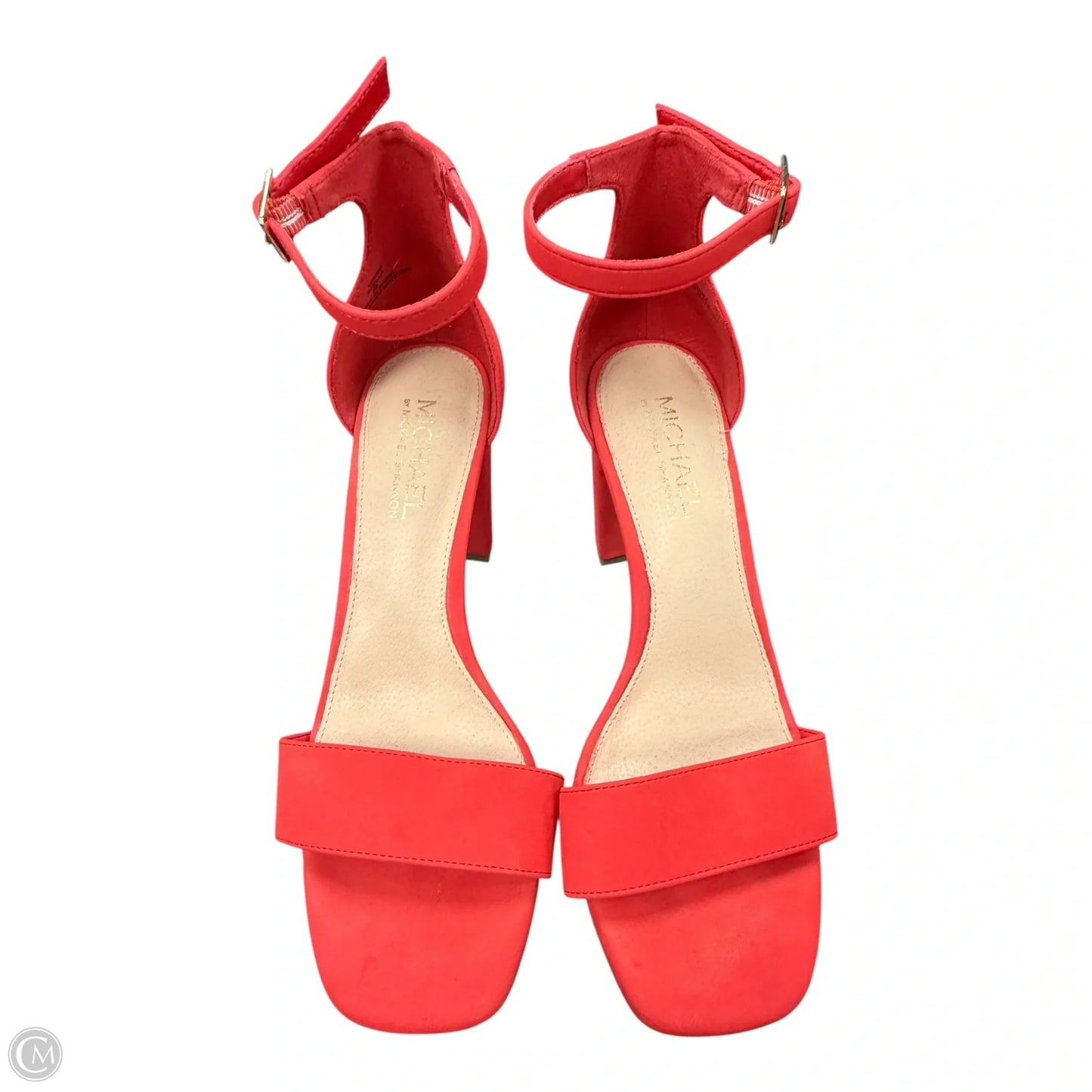 Sandals Heels Block By Michael Shannon In Red, Size: 8.5