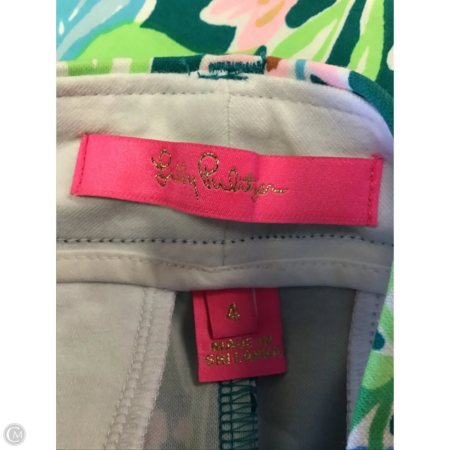 Shorts Designer By Lilly Pulitzer In Green & Pink, Size: 4