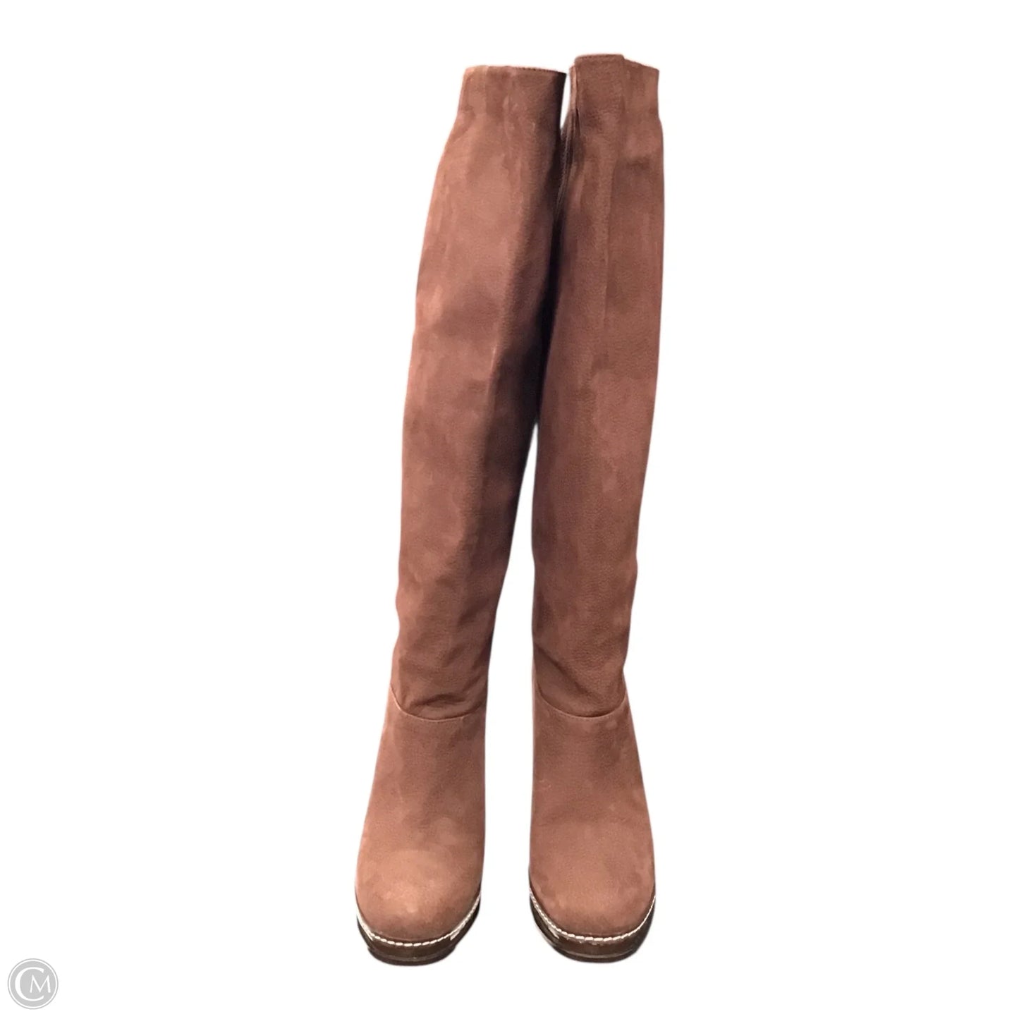 Boots Knee Heels By Cole-haan In Brown, Size: 7.5