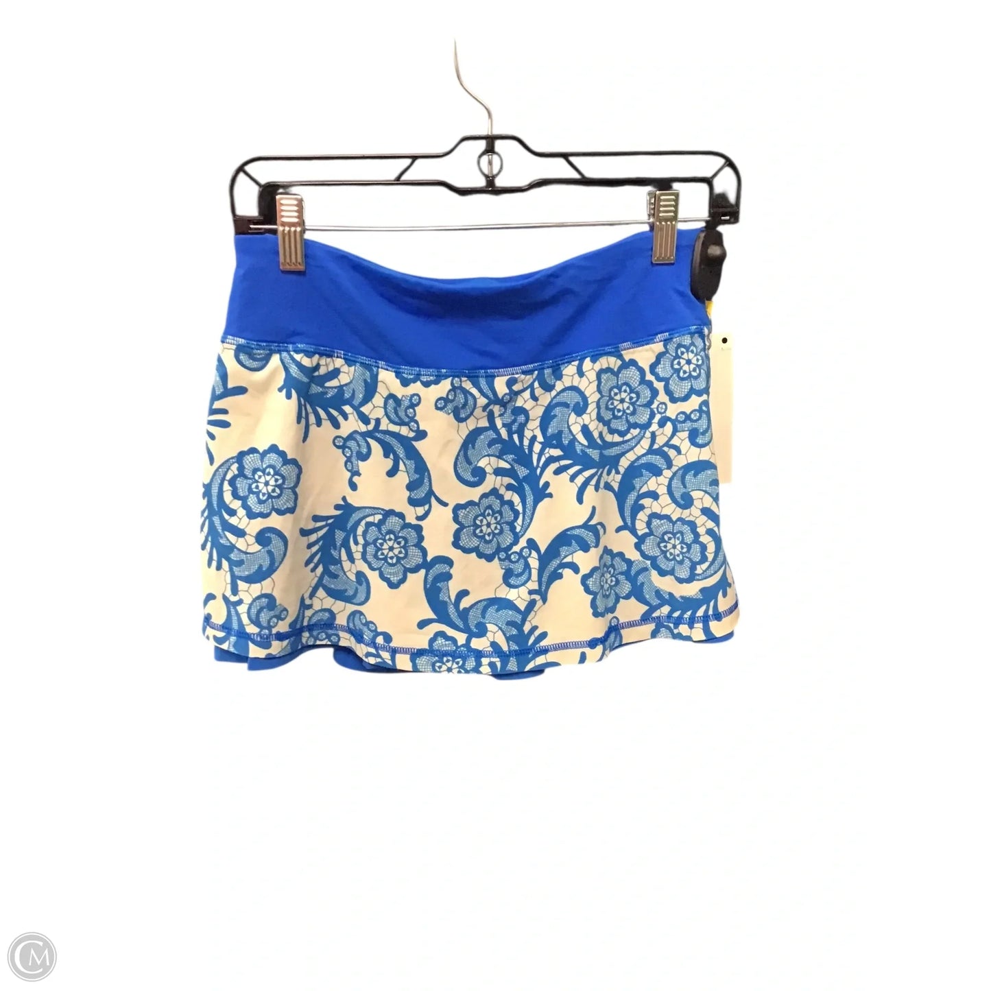 Athletic Skort By Lululemon In Blue & White, Size: 4