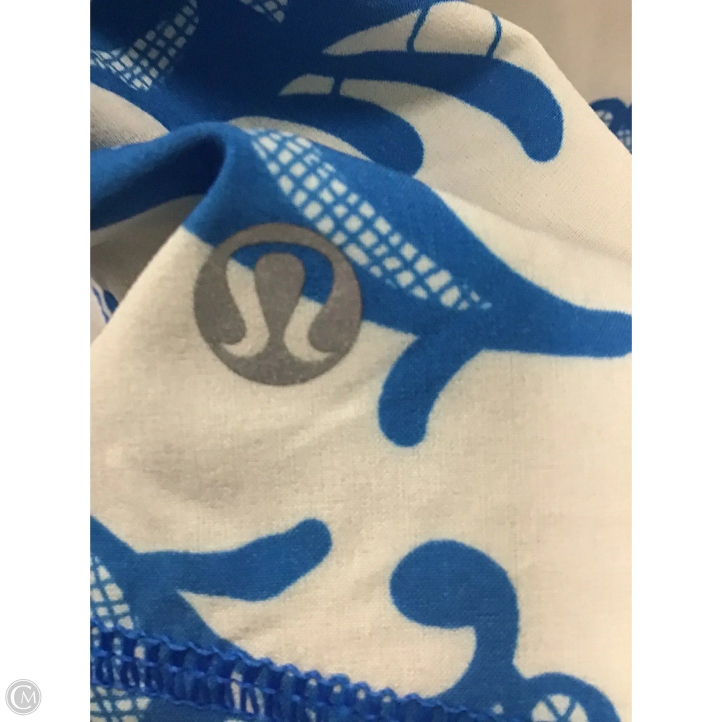 Athletic Skort By Lululemon In Blue & White, Size: 4
