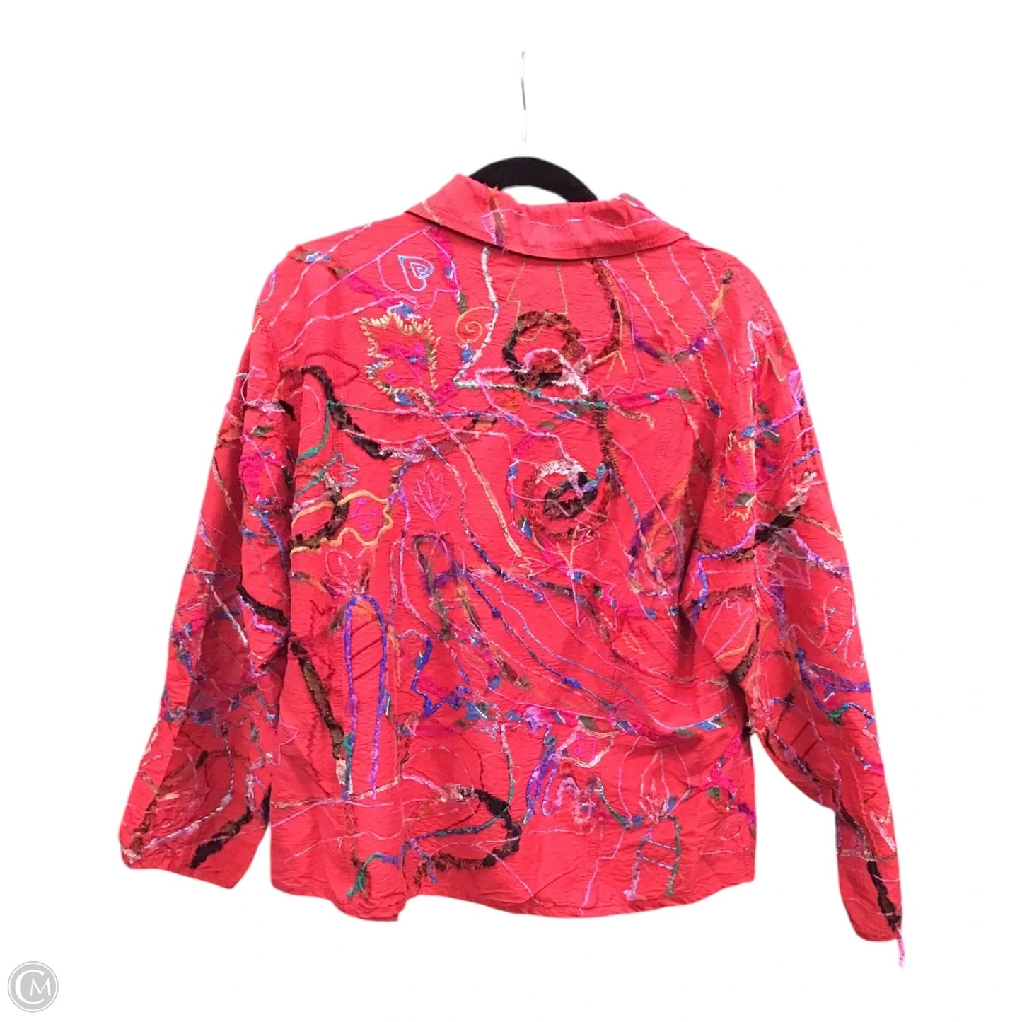 Top 3/4 Sleeve By Chicos In Red, Size: Xl